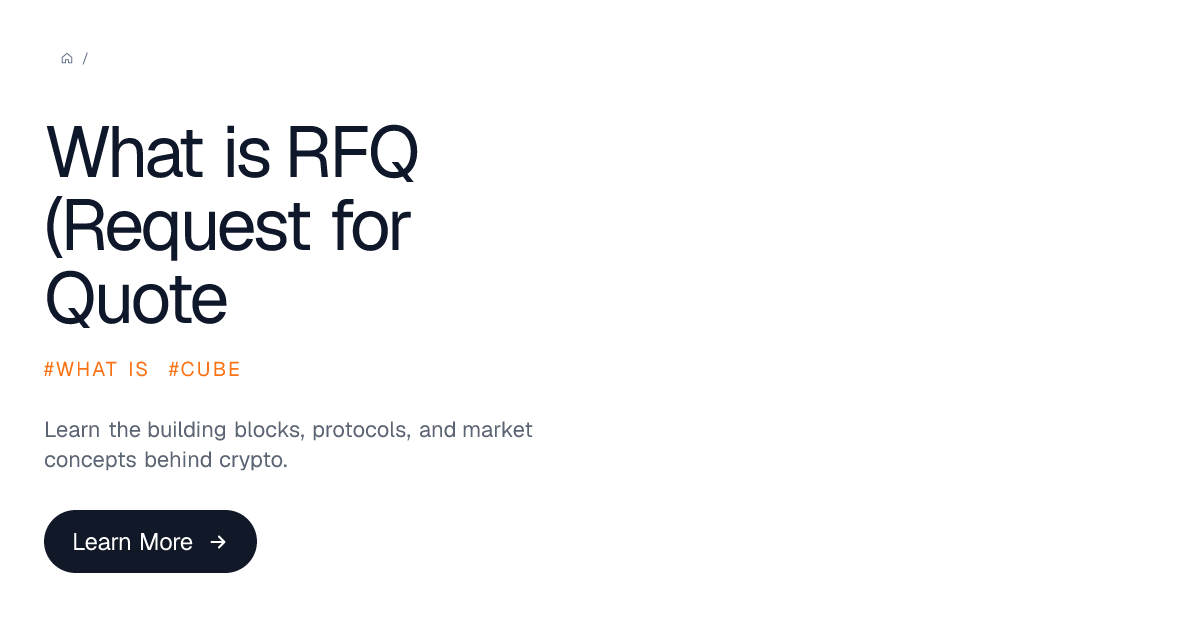 What is RFQ (Request for Quote)? | Cube Exchange